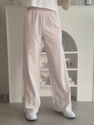 all-banded wide pants, 올밴딩 바스락 와이드팬츠