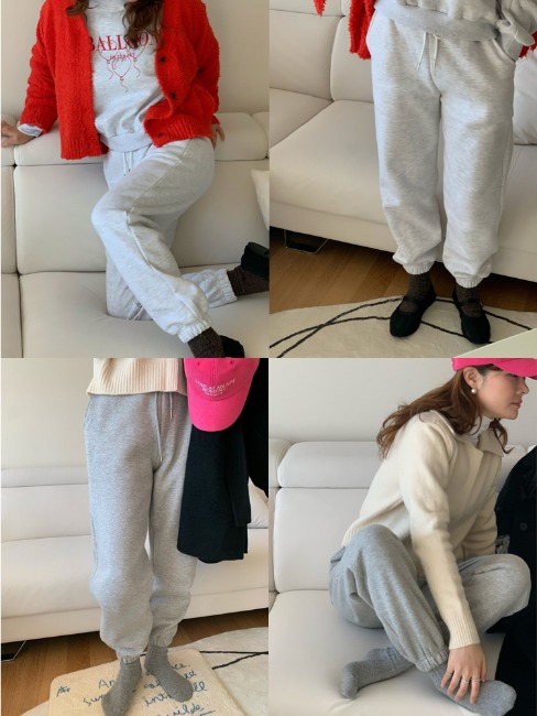 Ental jogger pants, 쭈리면 여자 기모 조거 팬츠 밴딩 4col