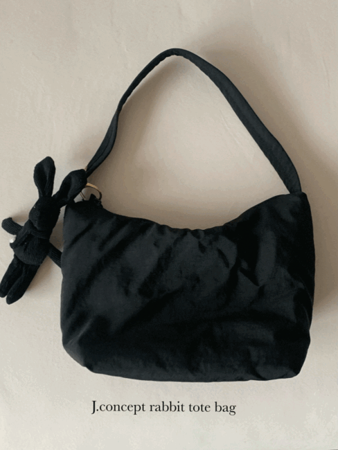 Jconcept rabbit tote bag, 심플 블랙 토트백