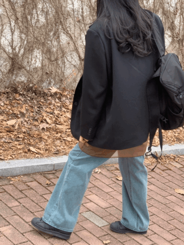킹스 오버핏 남녀공용 임산부 클래식 블레이저 자켓