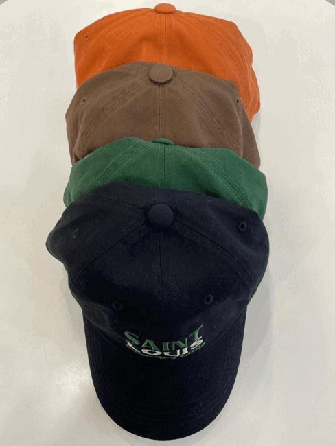 SAINT ball cap, 여자 영문 레터링 볼캡 야구 초록색 모자 4col