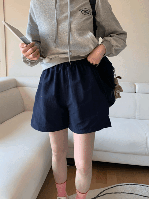 woven banding shorts, 오버핏 우븐 바스락 밴딩 여름 시원한 반바지 숏츠 8col